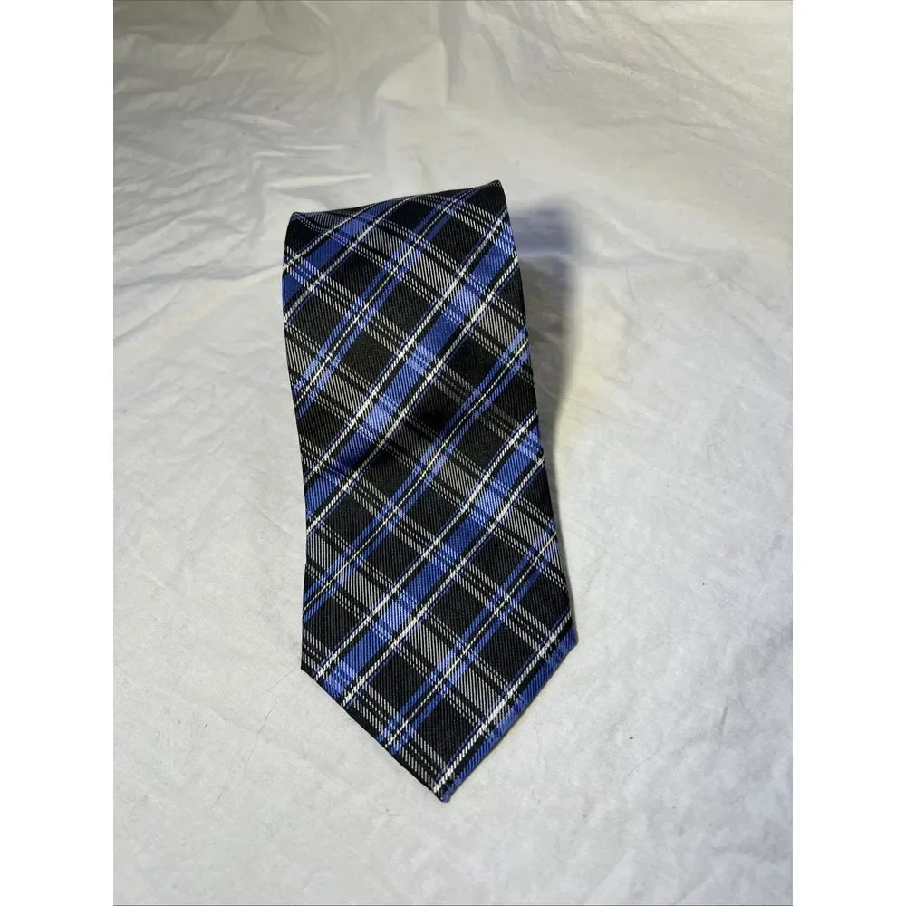 Chaps Black/Blue 100% Silk‎ Tie